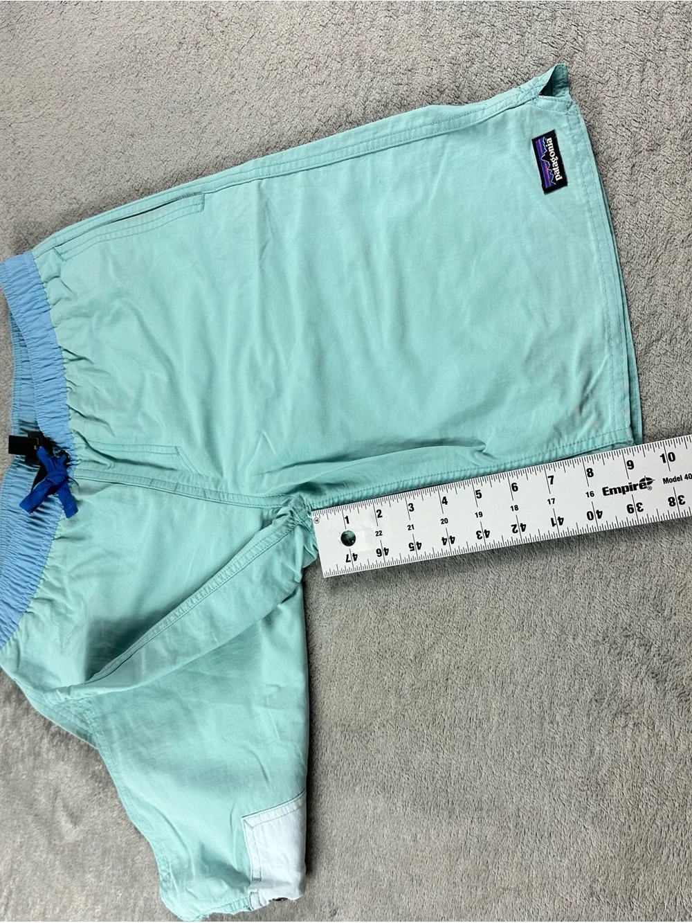 Patagonia Boys XXL Swim Shorts Aqua Green Cargo Pocket